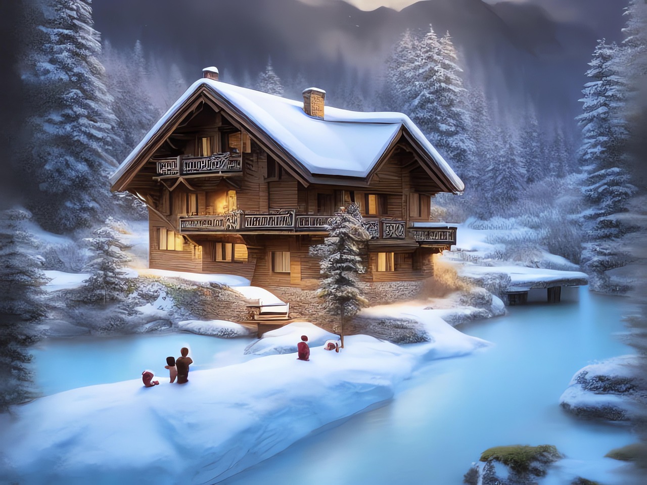 Free generated savoyard landscape landscape illustration