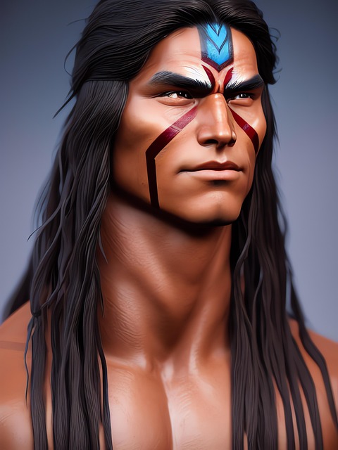 Free generated man native american illustration