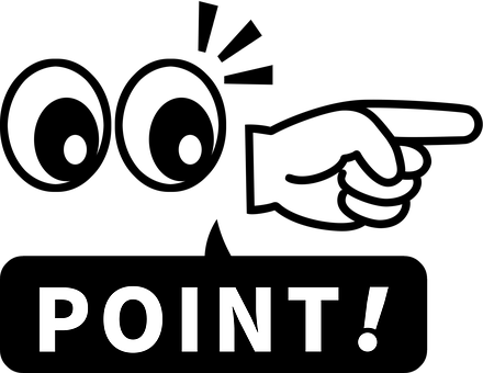 Point, Bemærk, Opmærksomhed