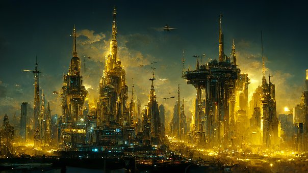 Free City Futuristic illustration and picture