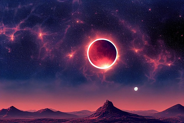 Eclipse Lunar, Luna, Desierto, Paisaje