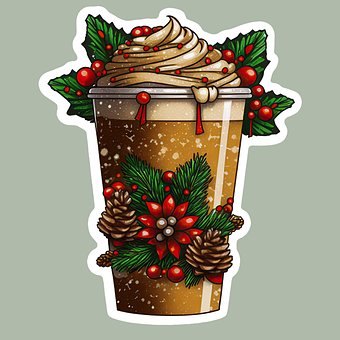 Café, Natal, Inverno, Cozy, Obra De Arte