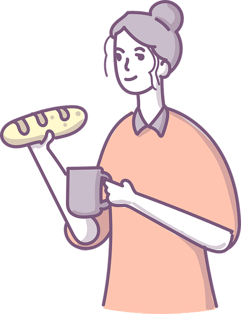 Free woman young bread illustration
