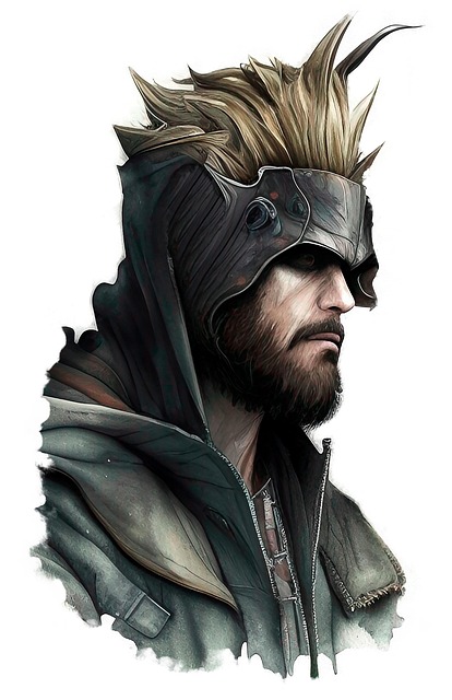 Free man avatar survivalist illustration