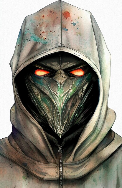 Free monster mask creature illustration