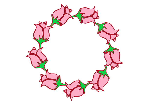 Free flower wreath flower flower wallpaper vector
