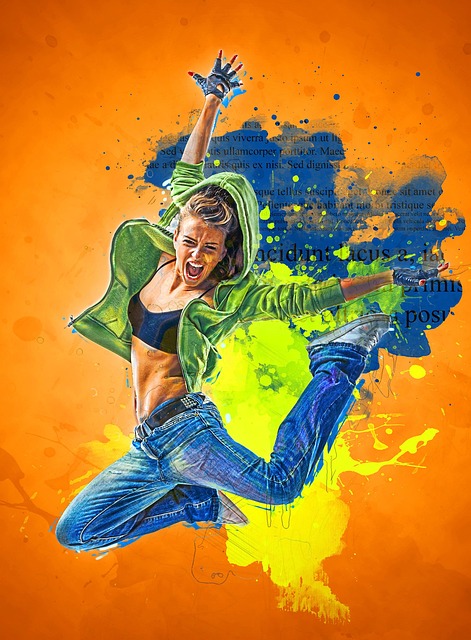 Free woman dancing dancer illustration