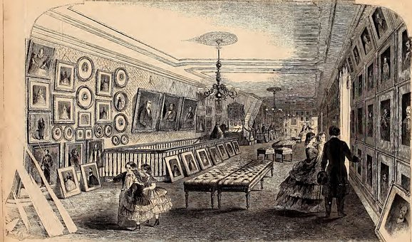 Krant, Schetsen, Vintage, Antiek, 1860