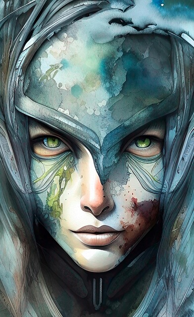 Free costume helmet woman illustration