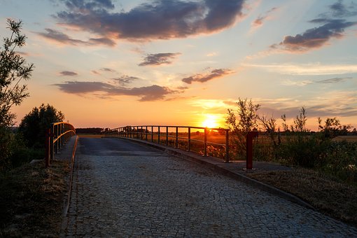 Bro, Solnedgang, Forventning, Himmel