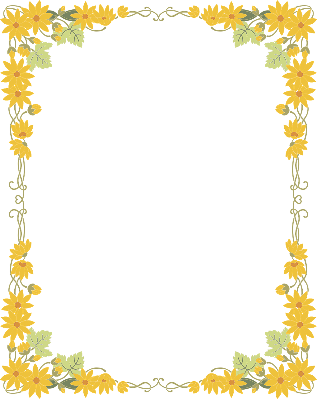 Yellow Flowers Border Png Yellow Flowers Border Png