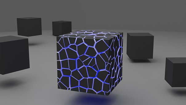 Ikke Soppbart Token, Nft, 3D, Blå