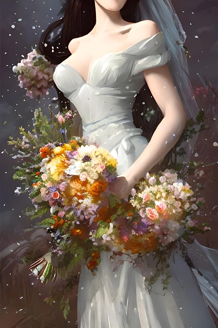Free wedding bride nature illustration