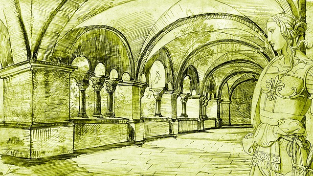 Free background hall woman illustration