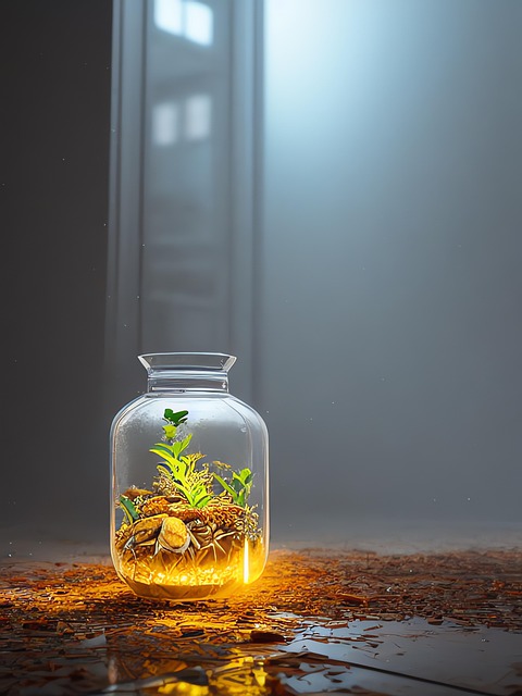 Free generated miniature garden terrarium illustration