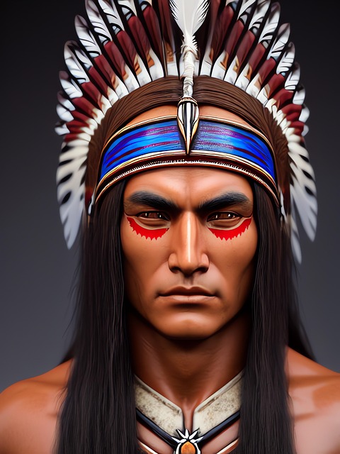 Free generated man native american illustration