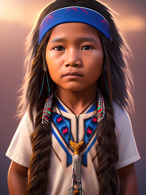 Free generated child portrait illustration