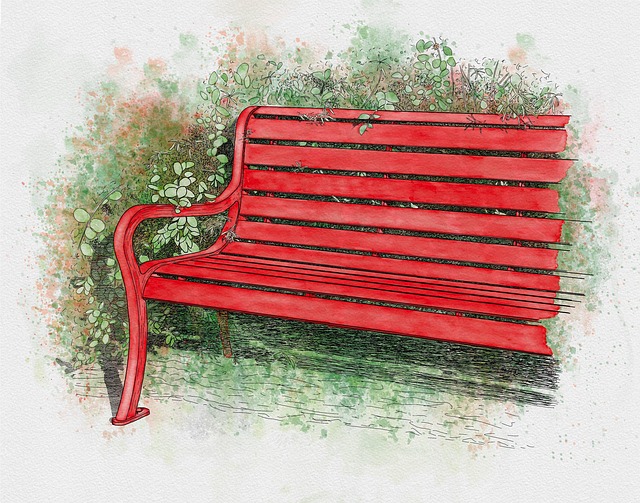 Free bench red bench red illustration