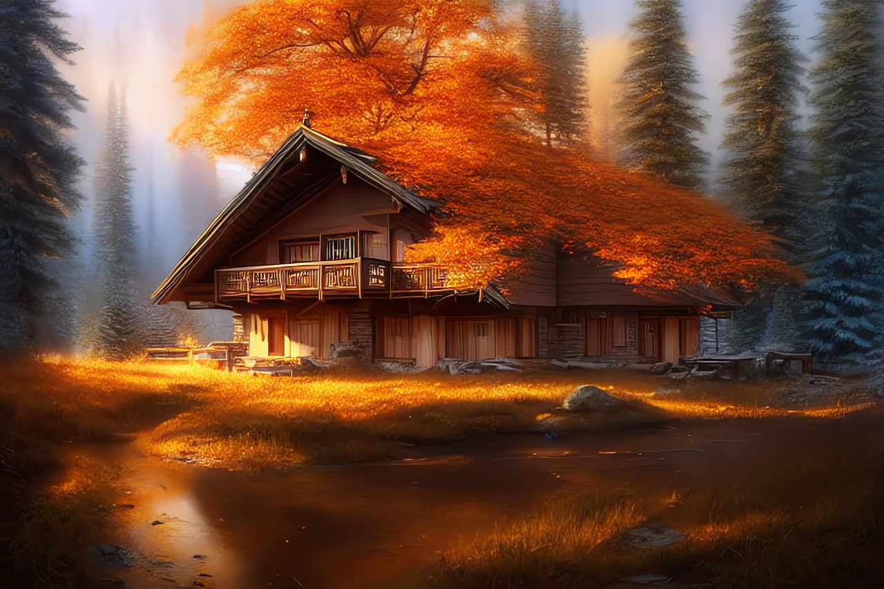 秋天 木屋 湖 - Pixabay上的免费图片