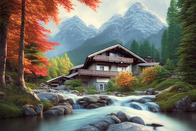 Free generated savoyard landscape landscape illustration