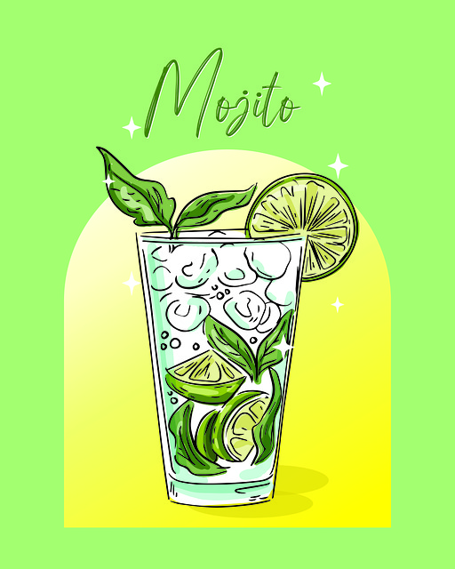 Free alcohol drink wall illustration
