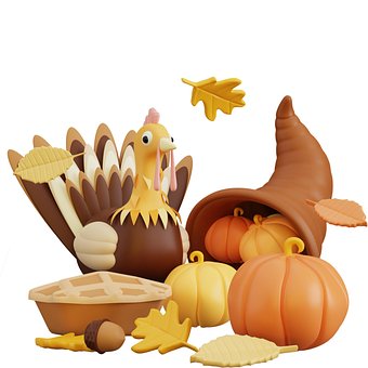 Free Turkey Pumpkins illustration and picture