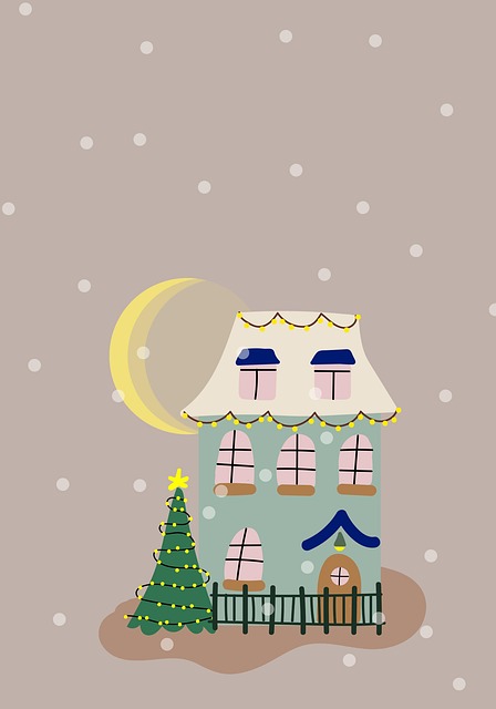 Free house christmas december illustration