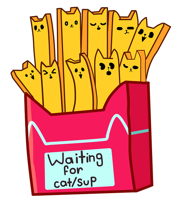 Free potato chips fast food nature illustration
