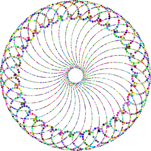 Free vortex mandala circles vector