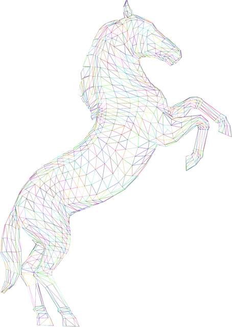 Paard, Dier, Laag Poly, 3D, Paarden