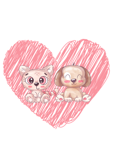 Free Dog Cat illustration and picture