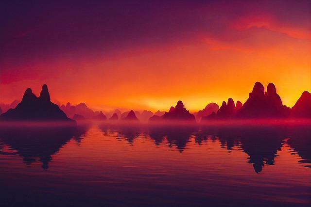 Download free HD stock image of Lake Mountains Free lake mountains rocks illustration