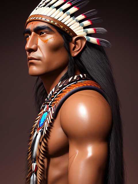 Free generated man native american illustration