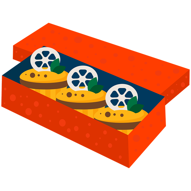 Free orange cake food gift illustration
