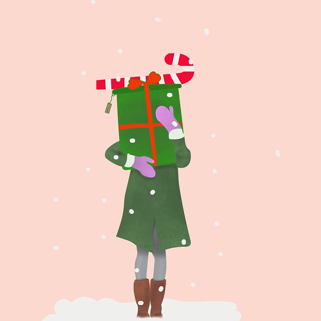 Free girl woman gift illustration