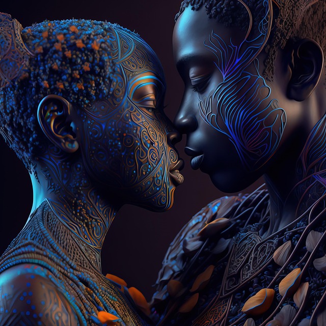Free couple lovers kiss illustration