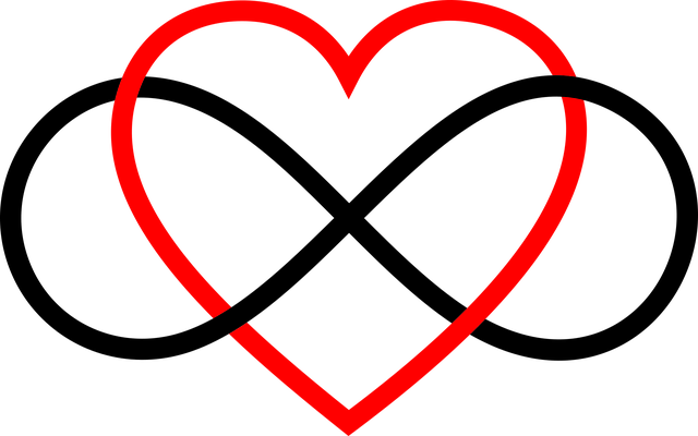 Free heart infinity linked vector