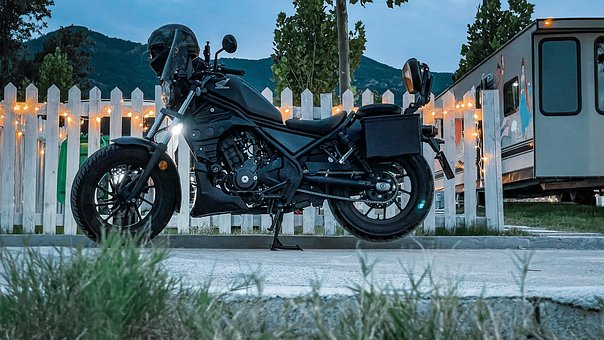 Free Motorcycle Grassland photo and picture