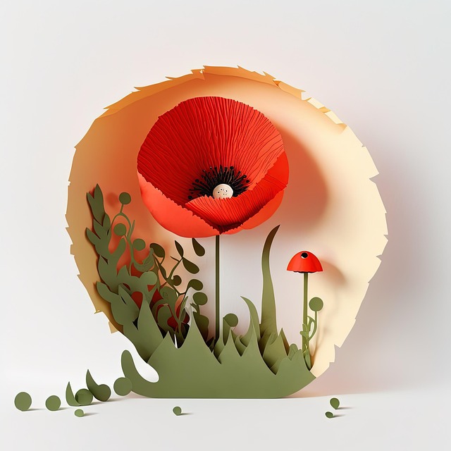 Free poppy spring bloom illustration