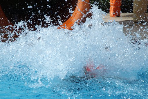 Vand, Plaske, Dråber, Bølger, Pool