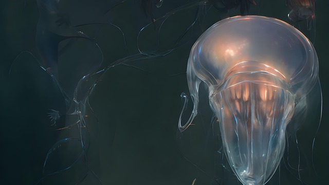 Free jellyfish alien underwater illustration