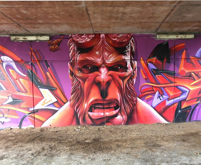 Spanien, Galizien, Brücke, Streetart