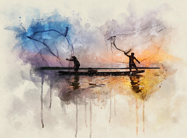 Free Sunset Fishing illustration and picture