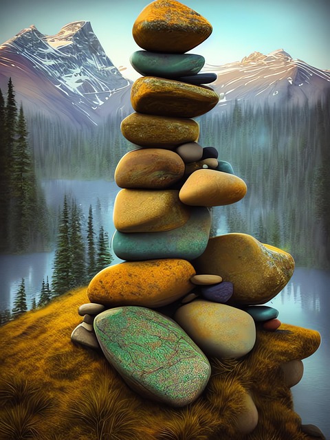 Free generated cairn stone cairn illustration