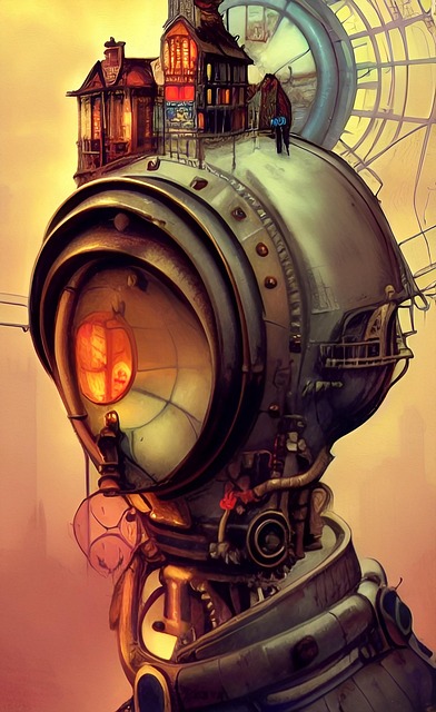 Free steampunk rust grunge illustration