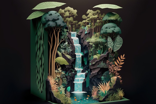 Free jungle tropical trees illustration
