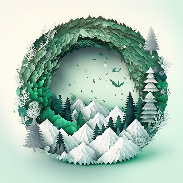 Free christmas wreath winter festive season illustration