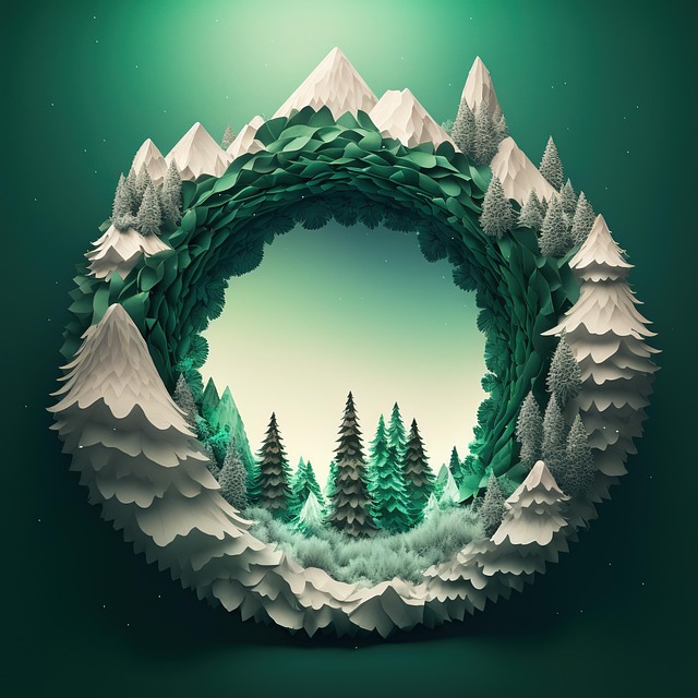 Free christmas wreath winter festive season illustration
