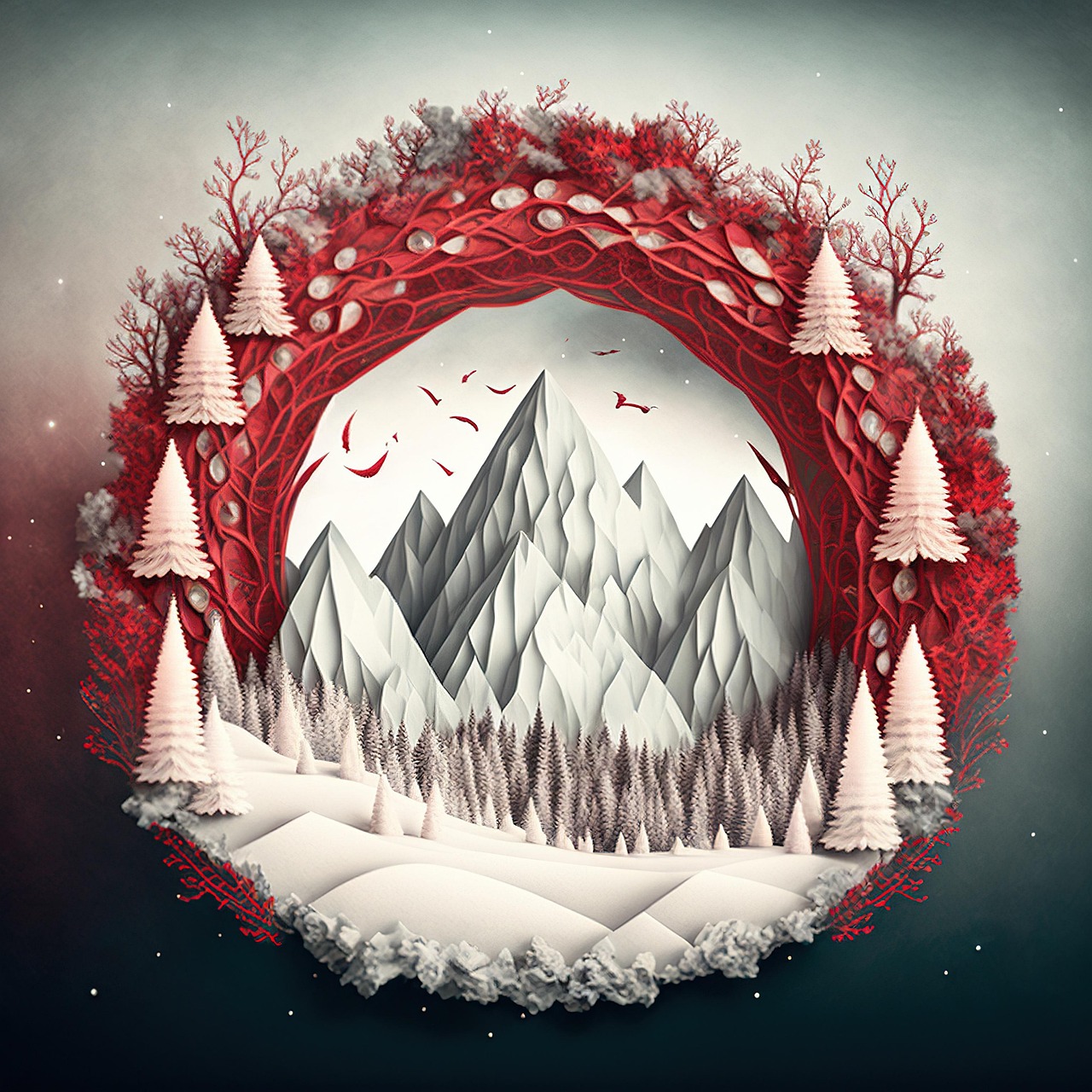 Weihnachtskranz, Winter, Weihnachtszeit