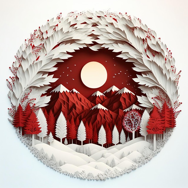 Free christmas wreath winter festive season illustration